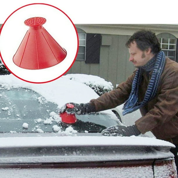 Car Windshield Magic Funnel Ice Scraper Upgrade 3-in-1 Refueling and Snow Removal Tool for Cars Green Car Rearview Mirror Ice Scraper Car deicing tool